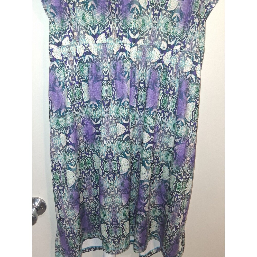 Women's One World Live and Let Live Boho Animal Print & Crochet Dress, XL - Picture 9 of 11